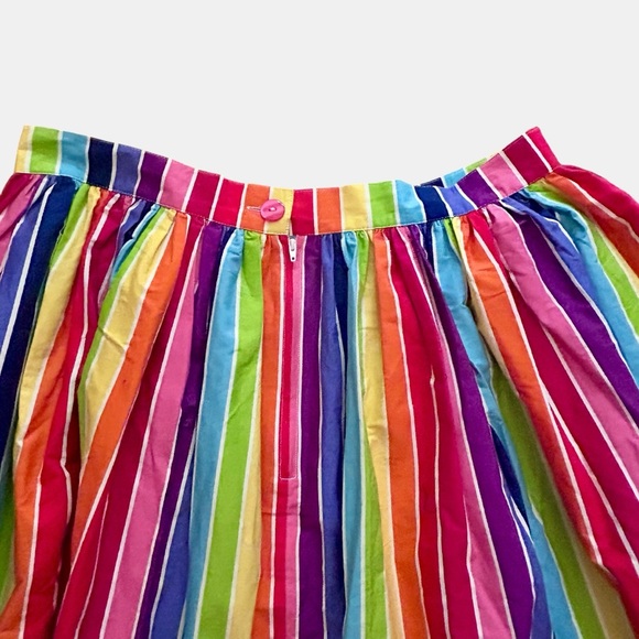 NWT Hell Bunny Over The Rainbow Striped 50's Skirt Sz 2XL Rockabilly - Picture 8 of 12